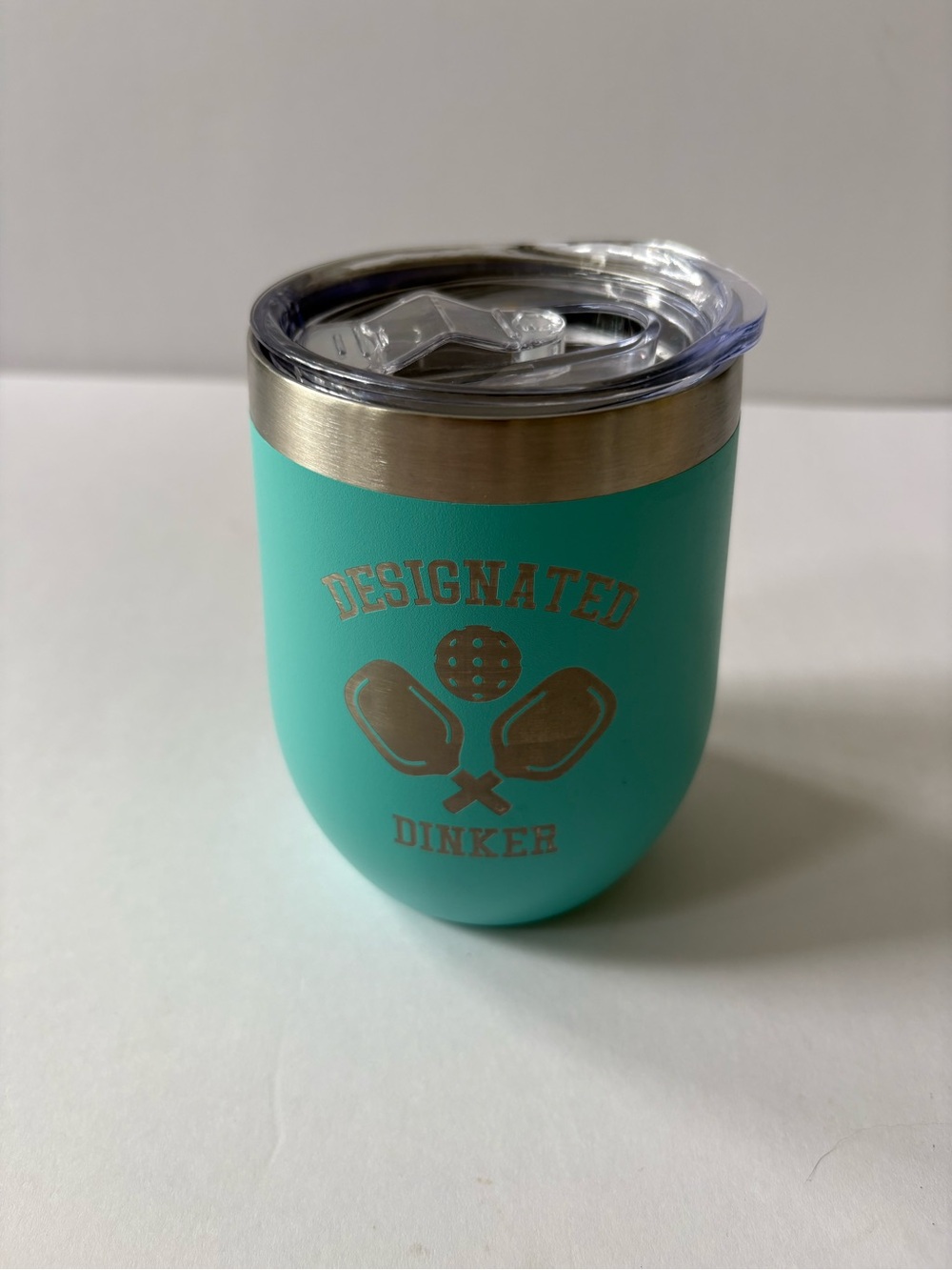 Designated Dinker Insulated Wine Coffee Tea Tumbler Funny Pickleball Gifts 12 Oz